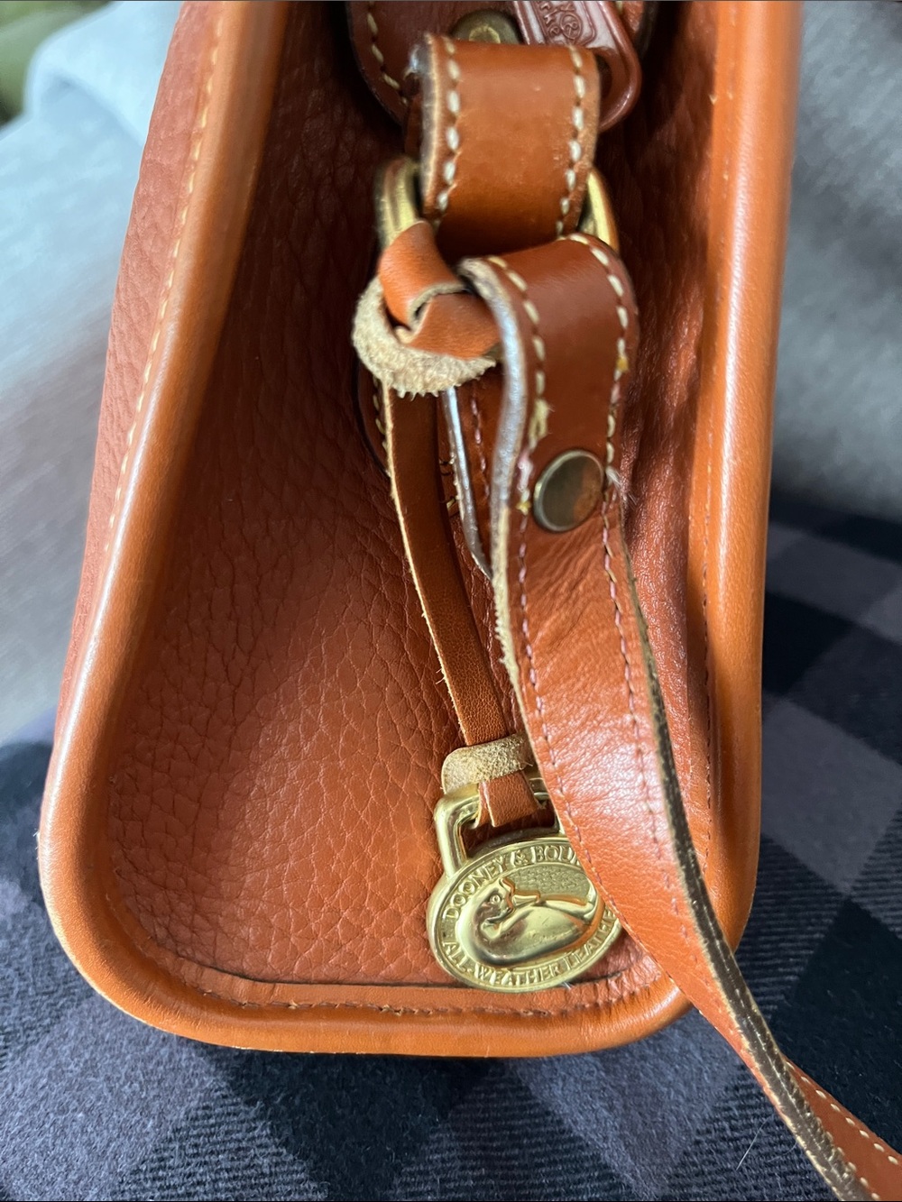 Dooney & Bourke Chestnut Brown Pebbled Leather Crossbody - Picture 4 of 8